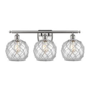 Farmhouse Rope - 3 Light Bath Vanity In Industrial Style-13 Inches Tall and 26 Inches Wide - 1 of 1