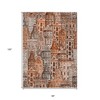 Orange Copper And Salmon Village Houses Washable Indoor Outdoor Area Rug - 3 of 4