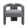 Dolonm Modern Grey Fabric Dining Chair-Open-Back  Armchair for Kitchen & Dining Room, 330lb Weight Capacity - 4 of 4