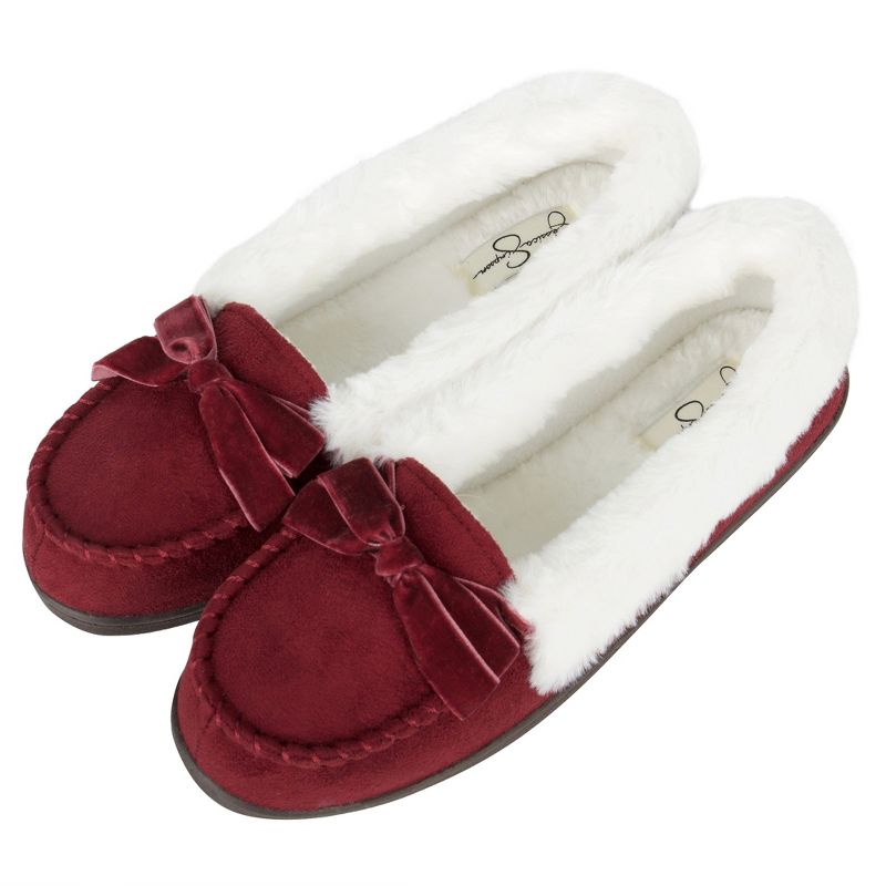 Jessica Simpson Womens Micro-Suede Moccasin with Velvet Bow, 3 of 6
