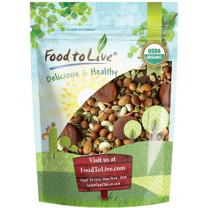 Organic Active Life Trail Mix — Raw and Non-GMO Snack Mix Contains Cashews, Pumpkin Seeds, Apricots, Hazelnuts, Almonds. Vegan, Kosher, Bulk - 1 of 4