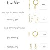 14K Gold Plated Earrings for Women: Dainty Hoop, Pearl & Chain Drop Designs - 3 of 4