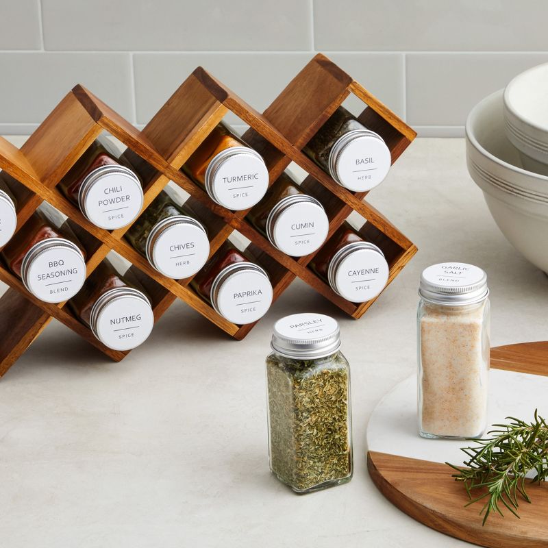 Talented Kitchen 144 Spice Labels Stickers, White Spice Jar Labels Preprinted for Spice Jar Lids, Seasoning Herbs Spice Rack Organization, Round 1.5in, 4 of 9
