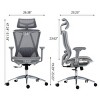 Ergonomic Office Chair with Breathable Mesh Back and 3D Armrests, Adjustable  360° Swivel Task Chair for Office or Study – The Pop Home - 4 of 4