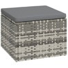 vidaXL Garden Lounge Set Gray, Anthracite PE Rattan, Powder-coated Steel - 4 of 4