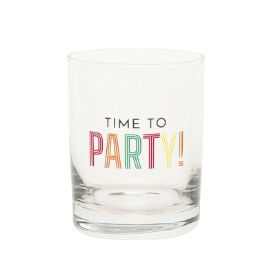 Totalee Gift Time To Party Rock Glass Clear 10 oz