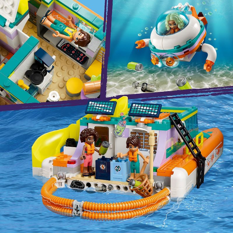 LEGO Friends Sea Rescue Boat Dolphin Building Toy 41734, 5 of 8