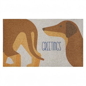 Stupell Industries Greetings Funny Dogs Printed Outdoor Imitation Sisal Door Mat, design by Lil' Rue - 1 of 4