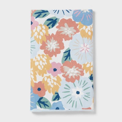 1pc Quick Dry All Over Floral Waffle Hand Towel - Room Essentials™