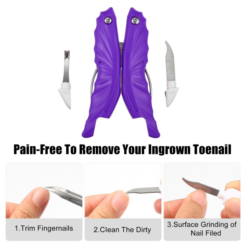 Unique Bargains Toenail Clippers for Thick Nails Stainless Steel Cultrate Nail Clippers Toenail Clippers Kits 1 Pcs, 5 of 7