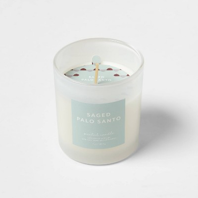 5oz Saged Palo Santo Glass Jar Candle White - Room Essentials&#8482;