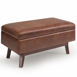 NicBex Rectangular Storage Ottoman Upholstered Foot Stool with Safety Hinge and Large Interior Storage for Family Room, Living Room - 1 of 4