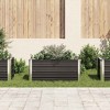 vidaXL Garden Raised Bed Anthracite 39.4"x15.7"x17.7" Galvanized Steel - 3 of 4