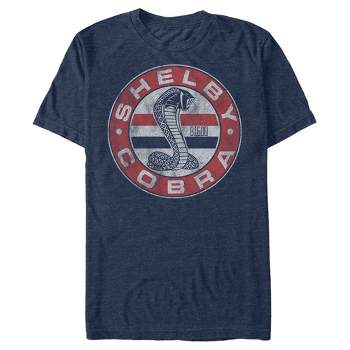 Men's Shelby Cobra Distressed Striped Logo T-Shirt