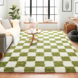 Area Rugs for Living Room Bedroom, Non-Slip Fluffy Soft Shag Carpet for Kids Home Dorm Decor - 1 of 4