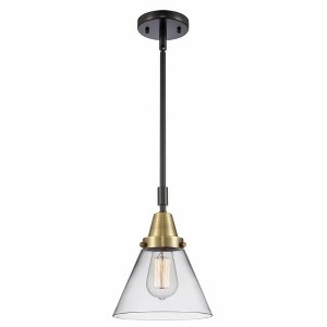 Cone - 1 Light Stem Hung Mini Pendant In Industrial Style-11.13 Inches Tall and 8 Inches Wide - 1 of 1