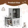 Cat Litter Box Enclosure for 2 Cats and Doors,Double Cat House with Storage Space,Enclosed Litter Box Furniture with Ladder - 2 of 4