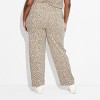 Women's Leopard Print Graphic Lounge Pants - Beige - 2 of 3
