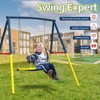 Okak Swing Set with Heavy-Duty A-Frame, Kids Swing with Saucer Swing Seat and Stable Chains, Outdoor Swing for Boys and Girls - 3 of 4