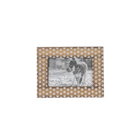 4x4 Inch Carved Floral Picture Frame Mango Wood, MDF, Metal & Glass by  Foreside Home & Garden