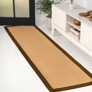 JONATHAN Y Camden Farmhouse Cottage Border Jute Area Rug - 1 of 4