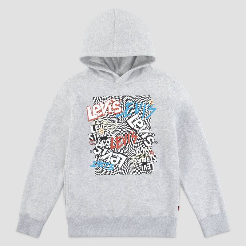 Levi's® Boys' Graphic Logo Pullover Sweatshirt - Gray, 4 of 9