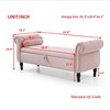 NicBex Rectangular Velvet Fabric Storage Ottoman Bench,Upholstered Storage Ottoman with 1 Pillow,Modern Storage Bench for Living Room,Bedroom - 3 of 4