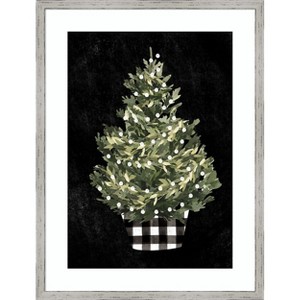 Amanti Art Modern Gingham Christmas Collection B by Emma Caroline Wood Framed Wall Art Print 19 in. x 25 in. - 1 of 4