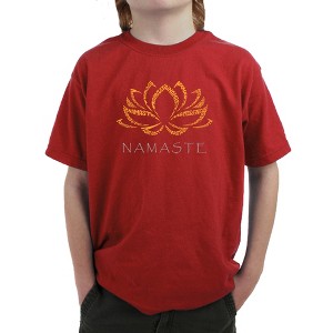 LA Pop Art Boy's Word Art T-shirt - Namaste - 1 of 4
