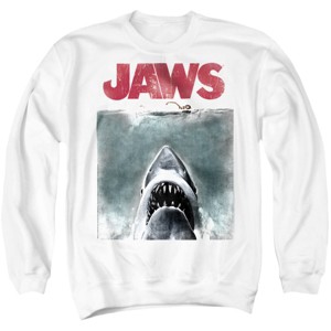 Jaws Vintage Poster Adult Crewneck Sweatshirt - 1 of 4
