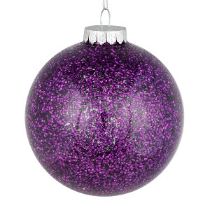Vickerman Tinsel Clear Ball Ornament - 1 of 1