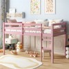 RISOKEYS Solid Wooden Twin Loft Bed - Rubber Wooden Strengthened Platform Slats Bed with Ladder & Under-Bed Storage fo Small Room - 4 of 4
