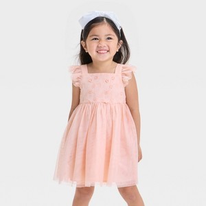 Toddler Girls' Embroidered Tulle Dress - Cat & Jack™ - 1 of 3