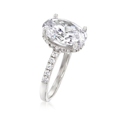 Ross-Simons 6.00 ct. t.w. CZ Oval Ring in Sterling Silver - image 3