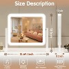 Vanity Mirror with Lights, Makeup Mirror with Smart Touch Control, 3-Color Dimmable Lighting, for Vanity Desk Tabletop - 2 of 4