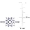 EVERLY JEWELRY  |   10K White Gold 4 CT DEW Created Moissanite-White Fashion Ring - 3 of 4