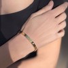Adornia Tarnish Resistant 14k Gold Plated CZ and Clover Bangle - 2 of 3