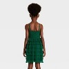 Girls' Tiered Lace Dress - Cat & Jack™ Dark Red - 2 of 3