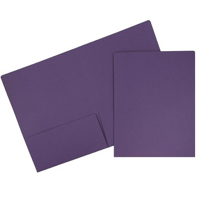 JAM Paper Premium 2-Pocket Presentation Folder Dark Purple 100/Box 5166613304B