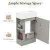 MOEPISY 18.6 inch Bathroom Vanity with Sink, Bathroom Vanity Cabinet with Two-tier Shelf, Left or Right Orientation - 4 of 4