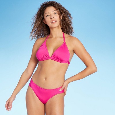 Women's Halter Triangle Bikini Top - Kona Sol™ Pink XS