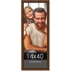 PosterPalooza | Panoramic Simple Brown Picture Frame - UV Acrylic, Foam Board Backing, Hanging Hardware - 2 of 4