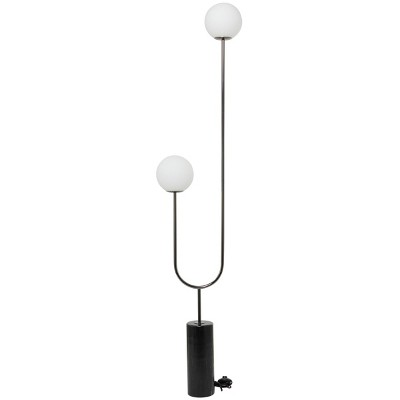 2-Light 73" x 16" Marble Orb Floor Lamp with Marble Base - Olivia & May