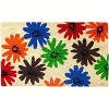 HomeRoots 17" X 29" Natural Blue Green And Orange  Floral Outdoor Coir Door Mat - 4 of 4