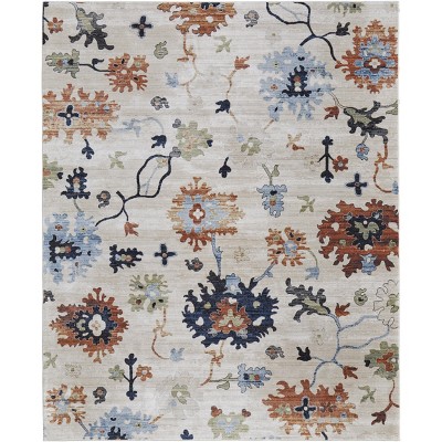 Melrose Transitional Floral & Botanical Ivory/Red/Blue Area Rug