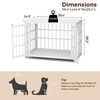 XBRIGH 26in Dog Crate with Lock & Double Door, Wooden Kennel End Table for Small/Medium Dogs, Aged Black - 4 of 4