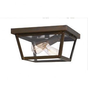 Quoizel Lighting Rue De Royal 2 - Light Flush Mount in  Industrial Bronze - 1 of 1