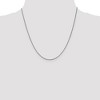 Black Bow Jewelry 1mm 14k White Gold Solid Classic Box Chain Necklace - 3 of 4