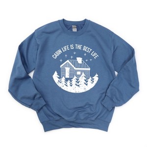 Simply Sage Market Women's Cabin Life Is The Best Life Gildan Sweatshirt - 1 of 2