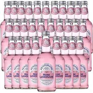 Fentimans Botanically Brewed Rose Lemonade Sparkling Soda, 30 Pack, 9.3 fl oz Bottles – Premium Craft Soda/Mixer for Cocktails & Refreshing Drinks - 1 of 4